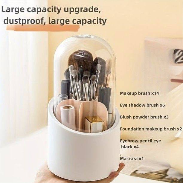 ✨  360° Rotating Makeup Brush Holder