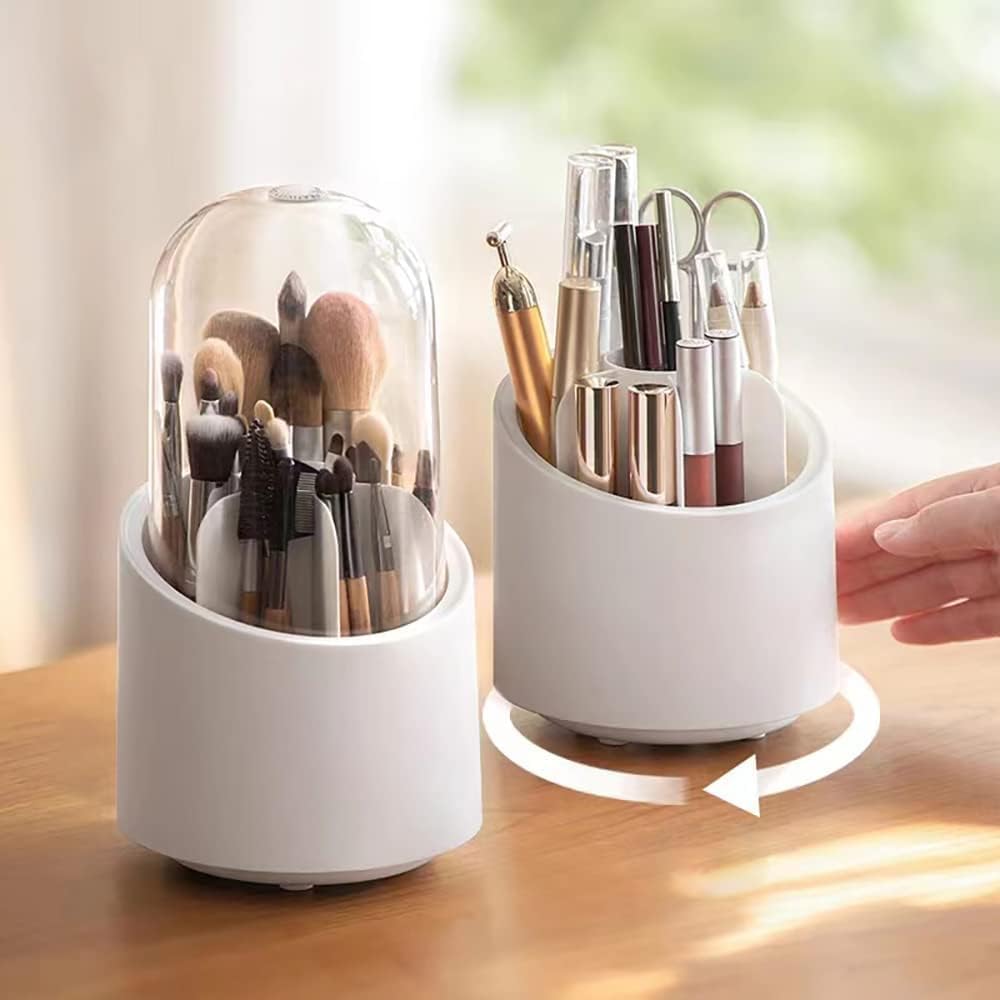 ✨  360° Rotating Makeup Brush Holder