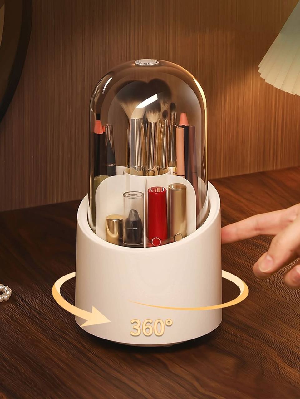 ✨  360° Rotating Makeup Brush Holder