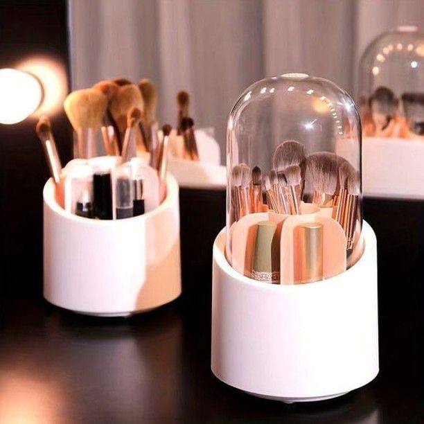 ✨  360° Rotating Makeup Brush Holder